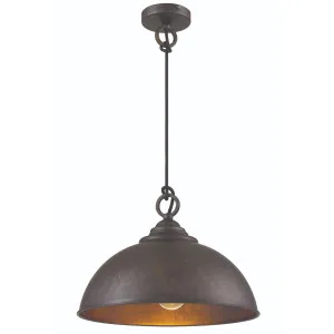 MDA Lighting Cassidy Dome Pendant in Weathered Iron Shade Small by MDA Lighting, a Lighting for sale on Style Sourcebook