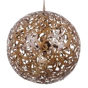 MDA Lighting Theodore Hand-Painted Sculptural Orb Pendant in Bronze Wash Medium by MDA Lighting, a Lighting for sale on Style Sourcebook