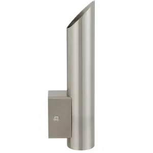 Telbix Penros Minimalist Tubular Outdoor LED Wall Light Stainless Steel by Telbix, a Wall Lighting for sale on Style Sourcebook