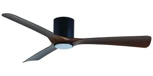 Martec Fresno 52" DC Smart Hugger Ceiling Fan with LED Light and WiFi Remote Black and Walnut by Martec, a Ceiling Fans for sale on Style Sourcebook