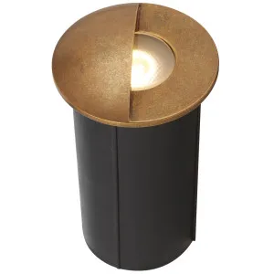 Telbix Halon Modern Glare Free LED Recessed Outdoor Step/Wall Light Natural Brass by Telbix, a Outdoor Lighting for sale on Style Sourcebook