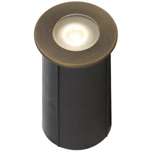 Telbix Halon Modern LED Recessed Outdoor Deck Light Antique Brass by Telbix, a Outdoor Lighting for sale on Style Sourcebook