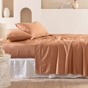 Habitat Seasonal 400Tc Bamboo Cotton Fitted Sheet Cinnamon by Habitat, a Sheets for sale on Style Sourcebook