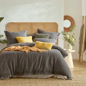Muse Waffle Quilt Cover Set Charcoal by Muse, a Quilt Covers for sale on Style Sourcebook