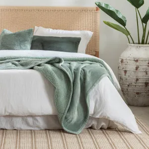 Muse Marshmallow 510Gsm Microfibre Blanket Jade by Muse, a Blankets & Throws for sale on Style Sourcebook
