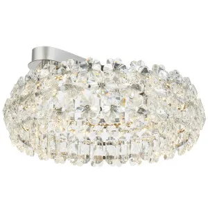 Telbix Landis Medium LED Ceiling Light with Floral Crystal Detailing - Chrome by Telbix, a Lighting for sale on Style Sourcebook