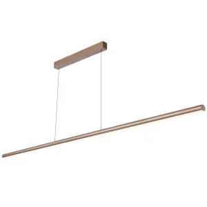 Telbix Torben Slimline 2400mm Linear LED Rise and Fall Pendant - Brown by Telbix, a Lighting for sale on Style Sourcebook