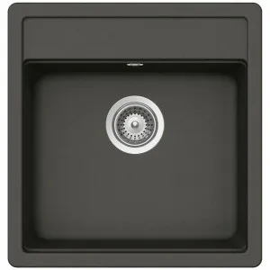 Abey Schock Nemo Small Single Sink Bowl Asphalt NE100SAS by Abey, a Kitchen Sinks for sale on Style Sourcebook