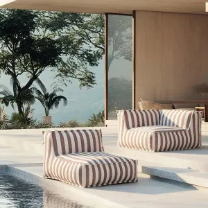 Lola Sofa Chair Section Terracotta Stripe by Florabelle Living, a Outdoor Sofas for sale on Style Sourcebook