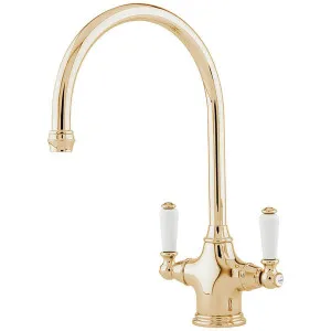 Shaws by Perrin & Rowe Ribble Kitchen Mixer Polished Brass AUSH4460BRWPC-3 by Shaws by Perrin & Rowe, a Kitchen Taps & Mixers for sale on Style Sourcebook