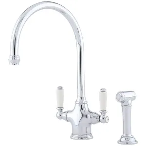 Shaws by Perrin & Rowe Ribble Kitchen Mixer with Rinse Chrome AUSH4360CPWPC-3 by Shaws by Perrin & Rowe, a Kitchen Taps & Mixers for sale on Style Sourcebook