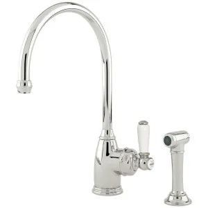 Shaws by Perrin & Rowe Yarrow Kitchen Mixer with Rinse Nickel AUSH4346NIWPC-3 by Shaws by Perrin & Rowe, a Kitchen Taps & Mixers for sale on Style Sourcebook