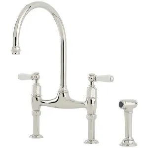 Shaws by Perrin & Rowe Pendleton Kitchen Mixer with Rinse Nickel AUSH4173NIWPC-3 by Shaws by Perrin & Rowe, a Kitchen Taps & Mixers for sale on Style Sourcebook