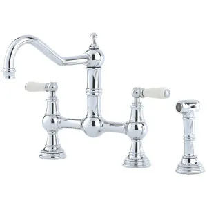 Shaws by Perrin & Rowe Hambleton Kitchen Mixer with Rinse Chrome AUSH4756CPWPC-3 by Shaws by Perrin & Rowe, a Kitchen Taps & Mixers for sale on Style Sourcebook