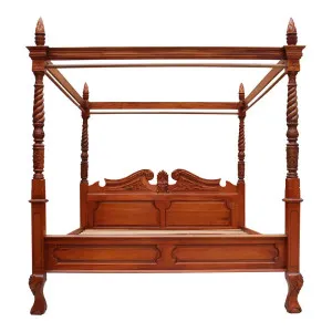 Queen Anne Four Poster Bed - Queen Size by Hudson Furniture, a Beds & Bed Frames for sale on Style Sourcebook
