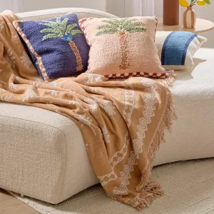Habitat Kasbah Palm Fringed Throw Caramel by Habitat, a Throws for sale on Style Sourcebook