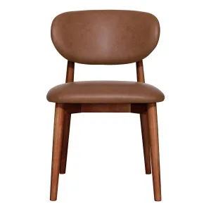 Malfa Dining Chair in Urbane Leather Dark Brown / Blackwood Stain by OZ Design, a Dining Chairs for sale on Style Sourcebook