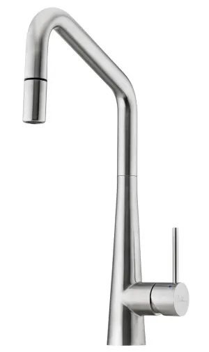 Oliveri Essente Square Goose Neck Pull Out Mixer Tap SS2575 by Oliveri, a Kitchen Taps & Mixers for sale on Style Sourcebook