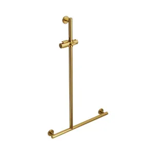 CARE ACCESS Shower Grab Rail LHS 1100x650mm Brushed Brass by Highgrove Bathrooms, a Towel Rails for sale on Style Sourcebook