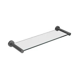 SPIN Glass Shelf Gunmetal 400mm by Highgrove Bathrooms, a Shelves & Hooks for sale on Style Sourcebook