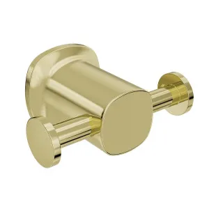 SYMMETRY Double Robe Hook Champagne Gold by Highgrove Bathrooms, a Shelves & Hooks for sale on Style Sourcebook