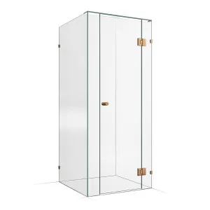 Shower Kit Frameless Shower Screen 900x900mm - 150mm Hinge Panel Titanium Bronze by Highgrove Bathrooms, a Showers for sale on Style Sourcebook
