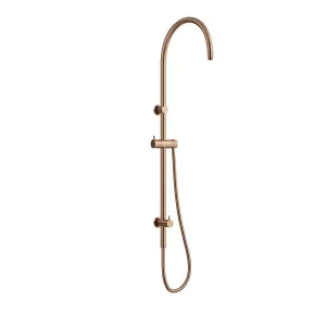 ELEMENTS Gooseneck Shower Rail with Universal Water Inlet Titanium Bronze by Highgrove Bathrooms, a Showers for sale on Style Sourcebook
