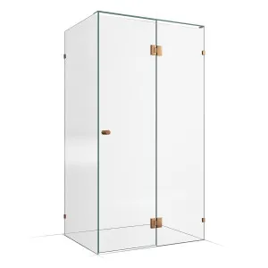 Shower Kit Frameless Shower Screen 1150X850X2000mm - 550mm Hinge Panel Titanium Bronze by Highgrove Bathrooms, a Showers for sale on Style Sourcebook