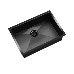 BURAZZO Inset / Undermount Embossed Single Bowl Sink 650mm Gunmetal by Highgrove Bathrooms, a Kitchen Sinks for sale on Style Sourcebook