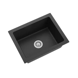 ROCHER Granite Single Bowl Sink 540mm Black by Highgrove Bathrooms, a Kitchen Sinks for sale on Style Sourcebook
