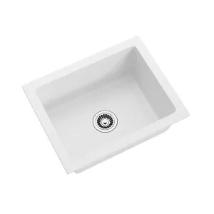 ROCHER Granite Single Bowl Sink 540mm White by Highgrove Bathrooms, a Kitchen Sinks for sale on Style Sourcebook