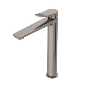 FLOW Tall Basin Mixer Brushed Nickel by Highgrove Bathrooms, a Bathroom Taps & Mixers for sale on Style Sourcebook