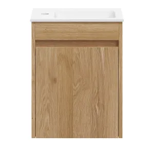 DEL RAY Wall Hung Vanity 400mm Oak Timber Veneer by Highgrove Bathrooms, a Vanities for sale on Style Sourcebook