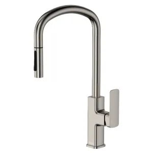 Tono Pull Out Sink Mixer Brushed Nickel by Fienza, a Laundry Taps for sale on Style Sourcebook