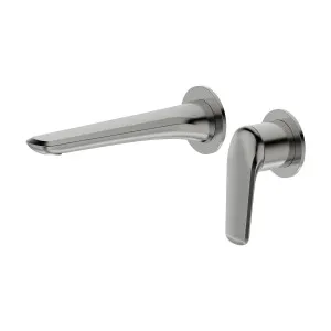 Tela Wall Basin Set Round Trim Kit Brushed Nickel by Haus25, a Bathroom Taps & Mixers for sale on Style Sourcebook