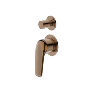 Tela Wall/Shower Diverter Mixer Round Trim Kit Brushed Copper by Haus25, a Laundry Taps for sale on Style Sourcebook