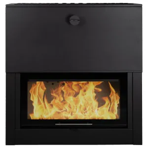 Domina Low Lift Up Door 107x55x115cm Heater, Black by Schots, a Fireplaces & Accessories for sale on Style Sourcebook