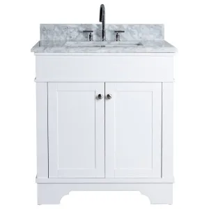 Fremont Marble Top Small Single Vanity, White by Schots, a Vanities for sale on Style Sourcebook