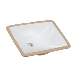 Basin Rectangular 47x35 Ceramic Basin, White by Schots, a Basins for sale on Style Sourcebook