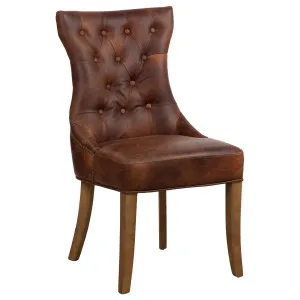 Windale Leather Dining Chair, Vintage Nutmeg by Schots, a Chairs for sale on Style Sourcebook