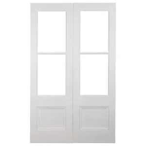 Pair of 72cm Tall Internal Glaze French Door, White Primed & Clear Glass by Schots, a Internal Doors for sale on Style Sourcebook