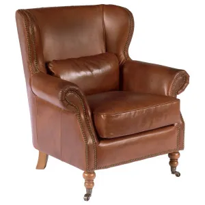 Wing Leather Armchair, Vintage Whiskey by Schots, a Chairs for sale on Style Sourcebook