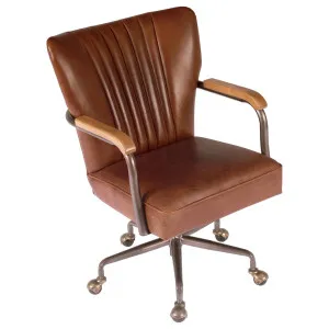Leather Office Chair, Vintage Whiskey by Schots, a Chairs for sale on Style Sourcebook