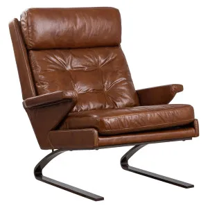 Marcel Leather Armchair, Havana Brown by Schots, a Chairs for sale on Style Sourcebook