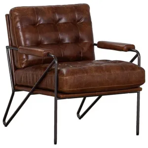 Taffy Vintage Whiskey Leather Armchair by Schots, a Chairs for sale on Style Sourcebook