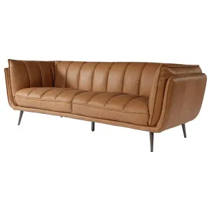 Emer 3 Seater Leather Sofa, Hazelnut Tan by Schots, a Sofas for sale on Style Sourcebook