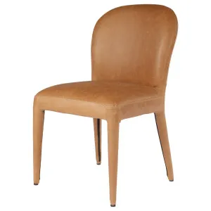 Adar Leather Dining Chair, Hazelnut Tan by Schots, a Chairs for sale on Style Sourcebook