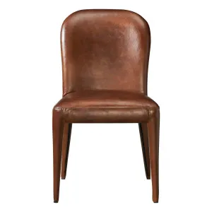 Adar Leather Dining Chair, Vintage Whiskey by Schots, a Chairs for sale on Style Sourcebook