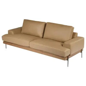 Belman 3 Seater Leather Sofa, Oatmeal by Schots, a Sofas for sale on Style Sourcebook