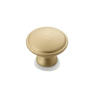 Century 30mm Round Knob, Matt Brushed Brass by Castella, a Cabinet Hardware for sale on Style Sourcebook